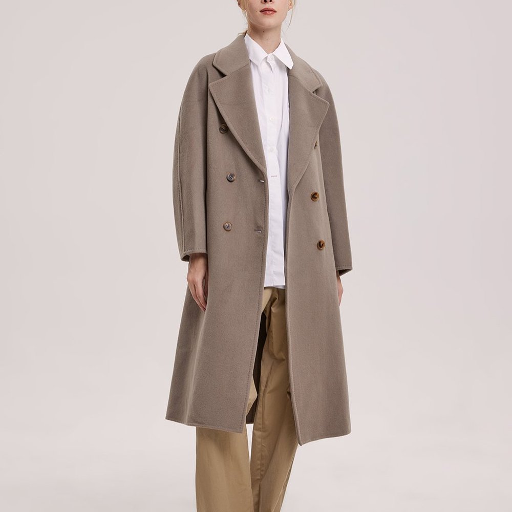 Hailey Double Face Tie Waist Wool Coat